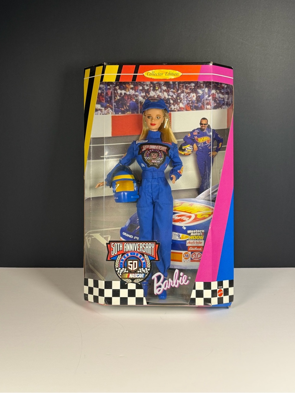 ✨ Vintage 1998 NASCAR 50th Anniversary Barbie Doll NIB ✨